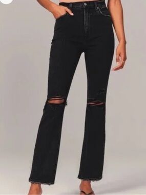 Abercrombie Ultra High Rise Ankle Straight Jeans
